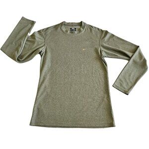 Lowe Alpine Baselayer LS T Shirt Mens S Khaki Green Outdoor DryFlo Hike Training